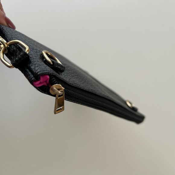 Nicole Miller Wristlet Clutch With Colorblock Design & Pink Interior - Picture 2 of 7